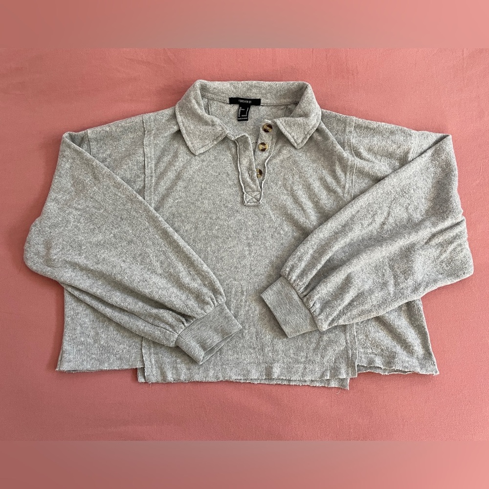 Forever21 Lounge Button Up Top